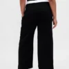 Pantalones de cintura media con doble cintura
