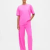 Pantalones de corte acampanado de tejido grueso
