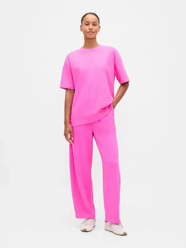 Pantalones de corte acampanado de tejido grueso