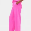 Pantalones de corte acampanado de tejido grueso