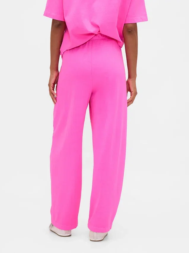 Pantalones de corte acampanado de tejido grueso