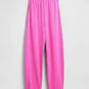 Pantalones de corte acampanado de tejido grueso