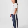 Pantalones de corte ancho a rayas ultrasuaves sin cremallera para bebés y niños pequeños