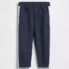 Pantalones de corte ancho a rayas ultrasuaves sin cremallera para bebés y niños pequeños