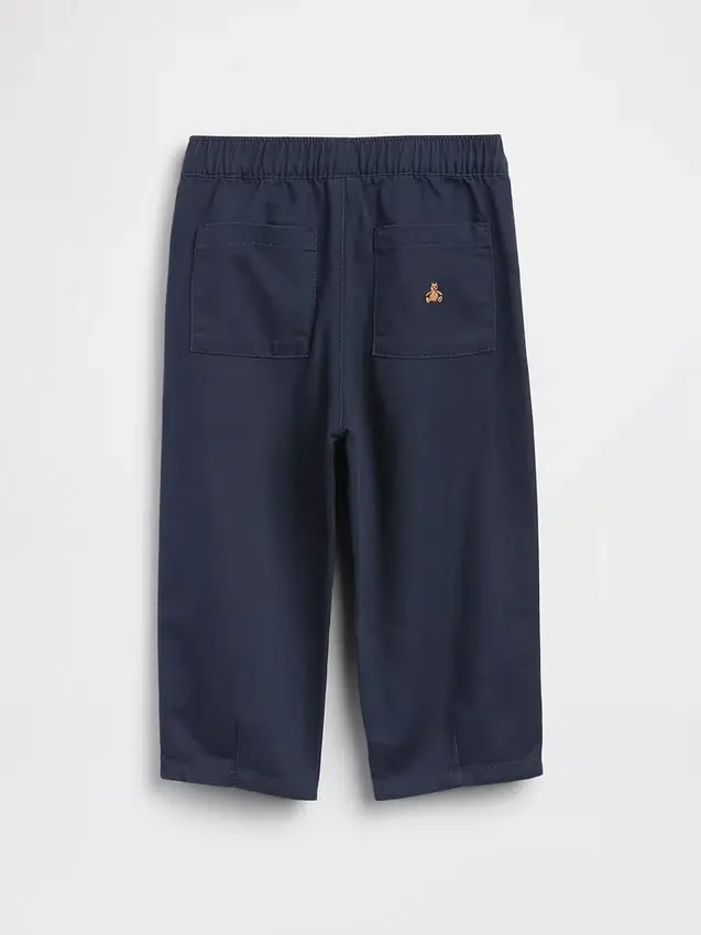 Pantalones de corte ancho a rayas ultrasuaves sin cremallera para bebés y niños pequeños