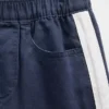 Pantalones de corte ancho a rayas ultrasuaves sin cremallera para bebés y niños pequeños