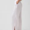 Pantalones de gasa de algodón con bajo con aberturas