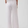 Pantalones de gasa de algodón con bajo con aberturas