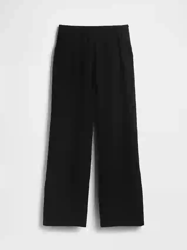 Pantalones de gasa de algodón con bajo con aberturas