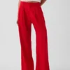 Pantalones de mezcla de lino de talle alto 365