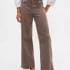 Pantalones de pana de talle alto y pierna ancha