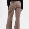 Pantalones de pana de talle alto y pierna ancha