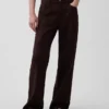 Pantalones de pierna ancha de lino y algodón