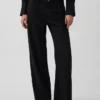 Pantalones de pierna ancha de lino y algodón