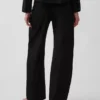 Pantalones de pierna ancha de lino y algodón