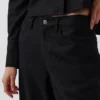 Pantalones de pierna ancha de lino y algodón