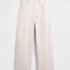 Pantalones de pierna ancha de lino y algodón
