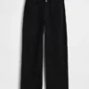 Pantalones de pierna ancha de lino y algodón