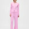 Pantalones de pijama de corte ancho con tejido de gofre