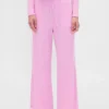 Pantalones de pijama de corte ancho con tejido de gofre