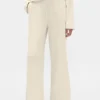 Pantalones de pijama de corte ancho con tejido de gofre