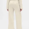 Pantalones de pijama de corte ancho con tejido de gofre