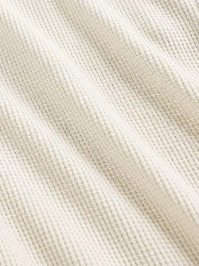 Pantalones de pijama de corte ancho con tejido de gofre