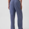 Pantalones de pijama de mezcla de lino con bajo de encaje