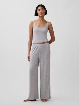 Pantalones de pijama de modal acanalado supersuaves