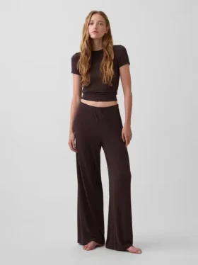 Pantalones de pijama de modal acanalado supersuaves