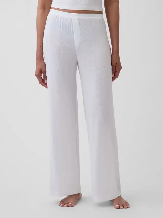 Pantalones de pijama de modal acanalado supersuaves