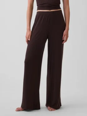 Pantalones de pijama de modal acanalado supersuaves