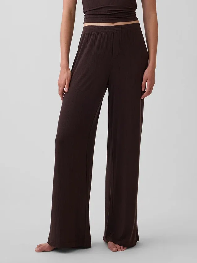 Pantalones de pijama de modal acanalado supersuaves