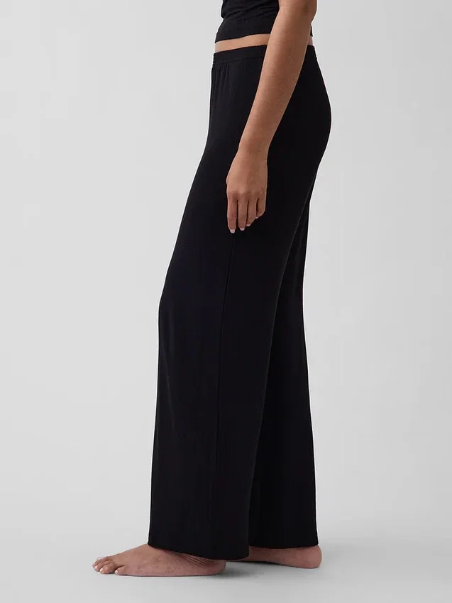 Pantalones de pijama de modal acanalado supersuaves