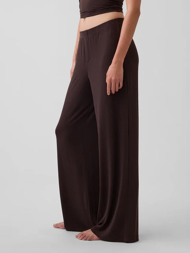 Pantalones de pijama de modal acanalado supersuaves