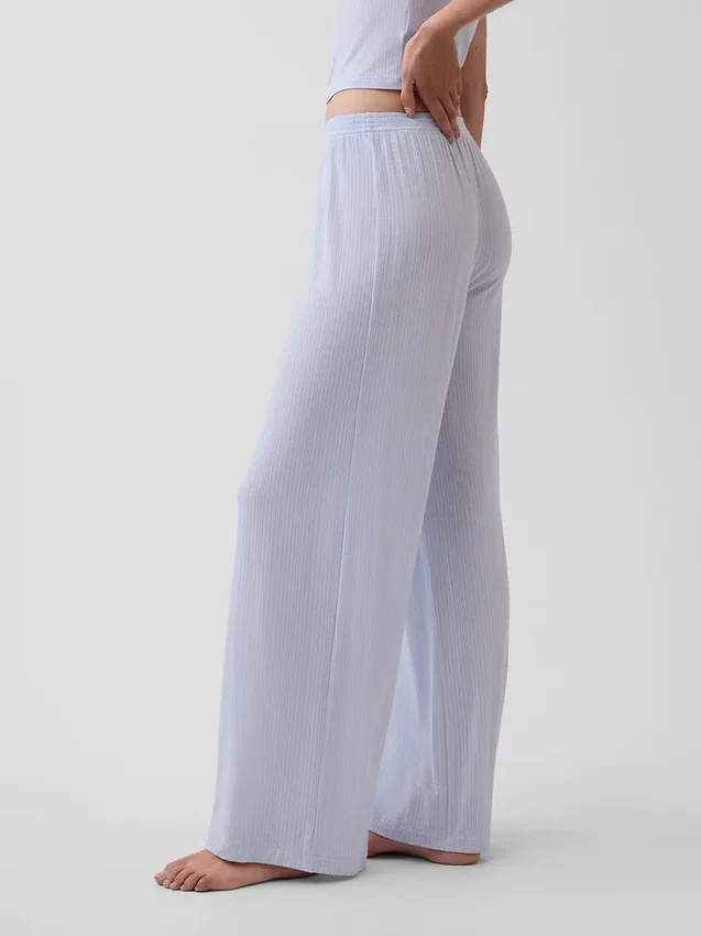 Pantalones de pijama de modal acanalado supersuaves