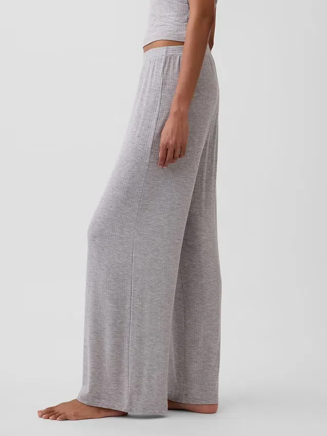 Pantalones de pijama de modal acanalado supersuaves