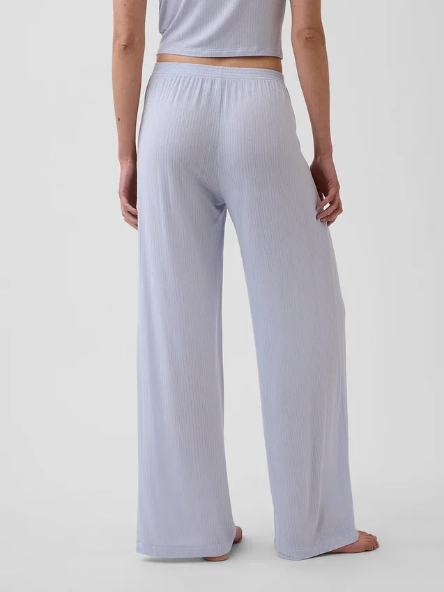 Pantalones de pijama de modal acanalado supersuaves