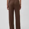 Pantalones de pijama de pierna ancha con canalé fino