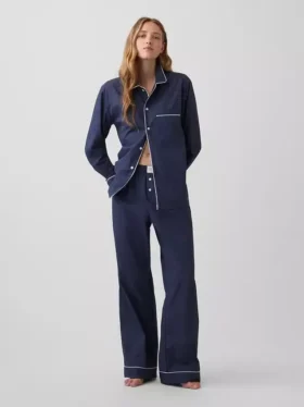 Pantalones de pijama de popelín