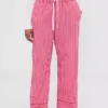 Pantalones de pijama de popelín a rayas de corte holgado GAP × Summer Fridays
