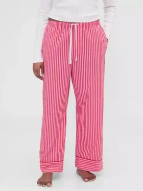 Pantalones de pijama de popelín a rayas de corte holgado GAP × Summer Fridays