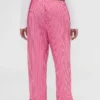 Pantalones de pijama de popelín a rayas de corte holgado GAP × Summer Fridays