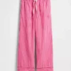 Pantalones de pijama de popelín a rayas de corte holgado GAP × Summer Fridays