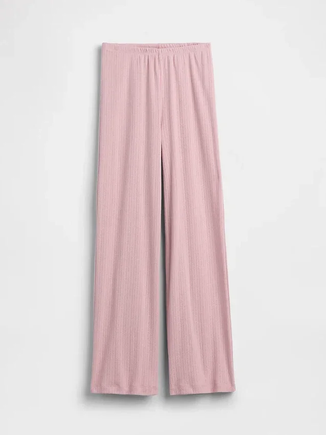 Pantalones de pijama de punto pointelle