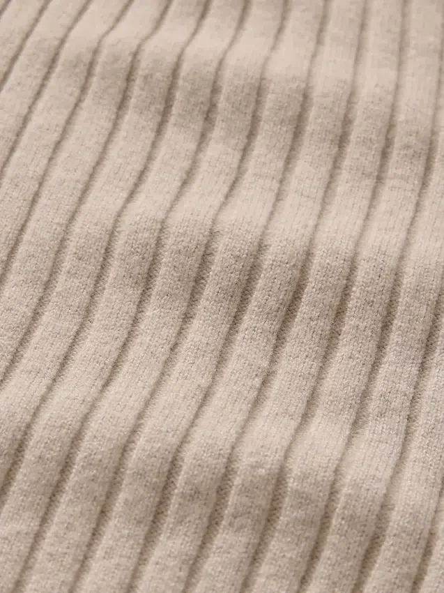 Pantalones de punto CashSoft con canalé ancho