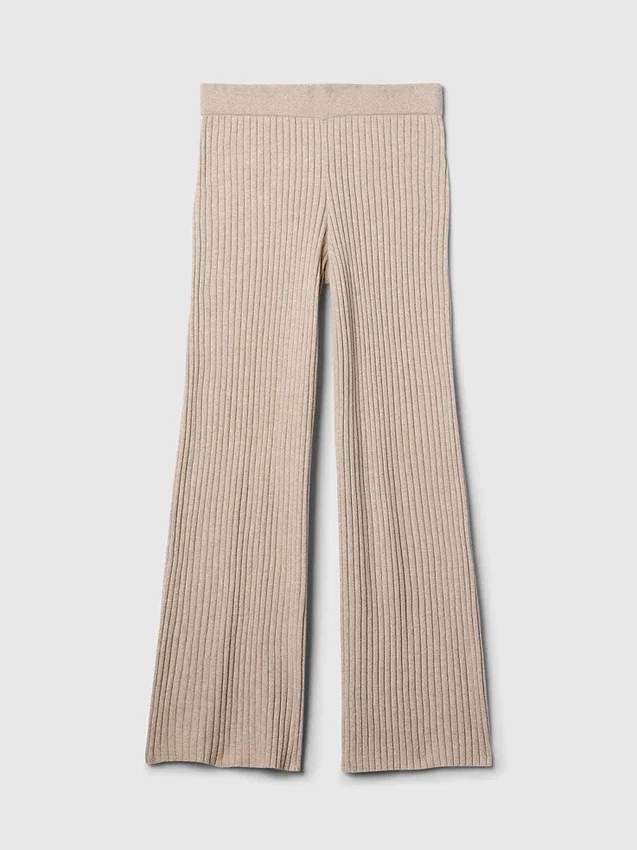 Pantalones de punto CashSoft con canalé ancho