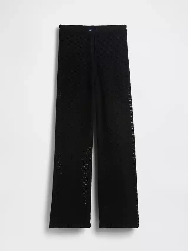 Pantalones de punto de ganchillo 100 % algodón