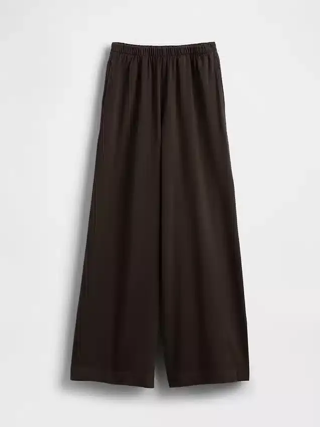 Pantalones de punto de pierna ancha
