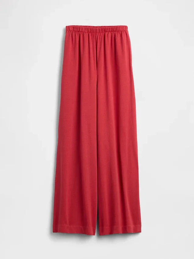 Pantalones de punto de pierna ancha